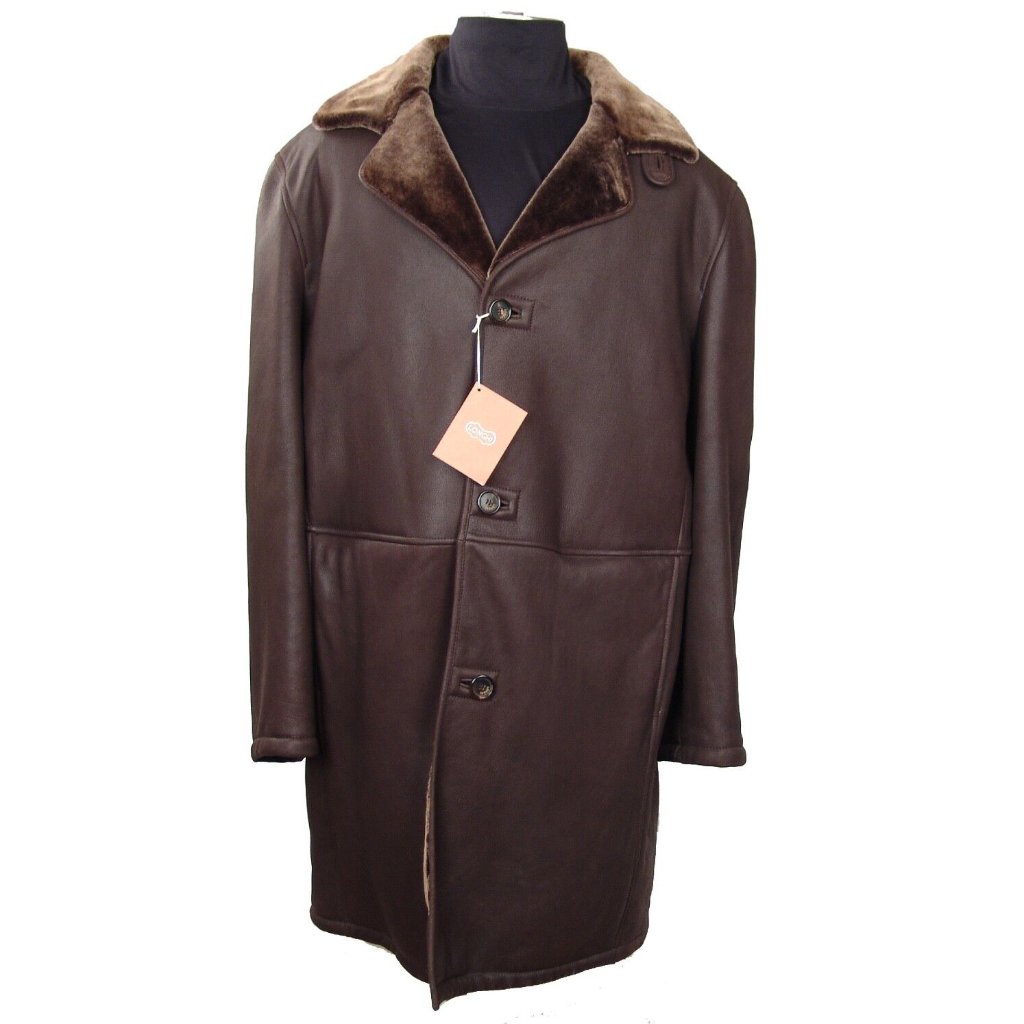 Gorgeous Longhi Shearling Coat Brand New Top Quality Made In Italy Eu Size 56